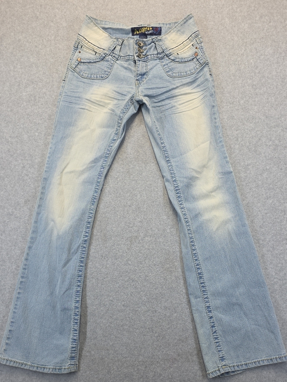 Angels Light Blue Flare Jeans